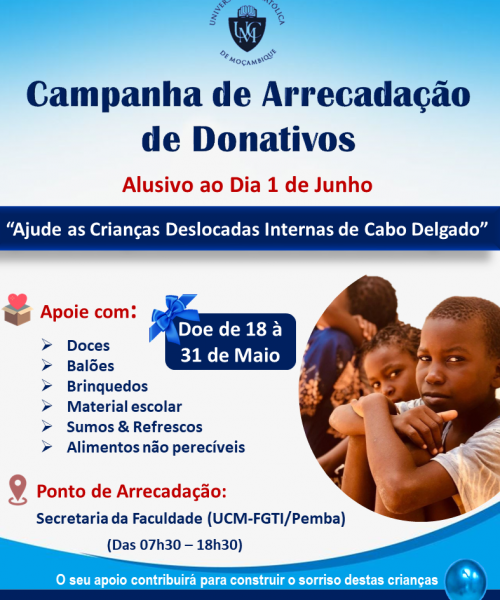 Cartaz Campanha de Arrecadação de Donativos