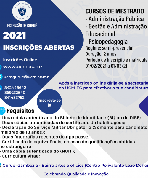 Edital Mestrado 2021
